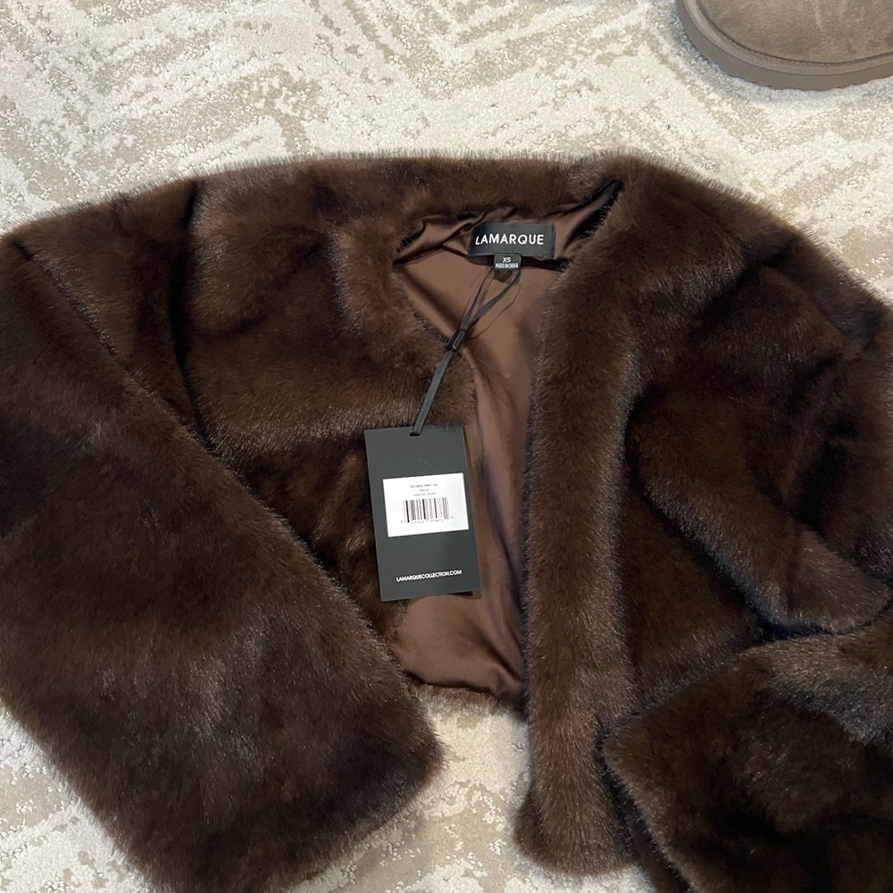 LAMARQUE rowdy faux fur jacket - Picture 2 of 4